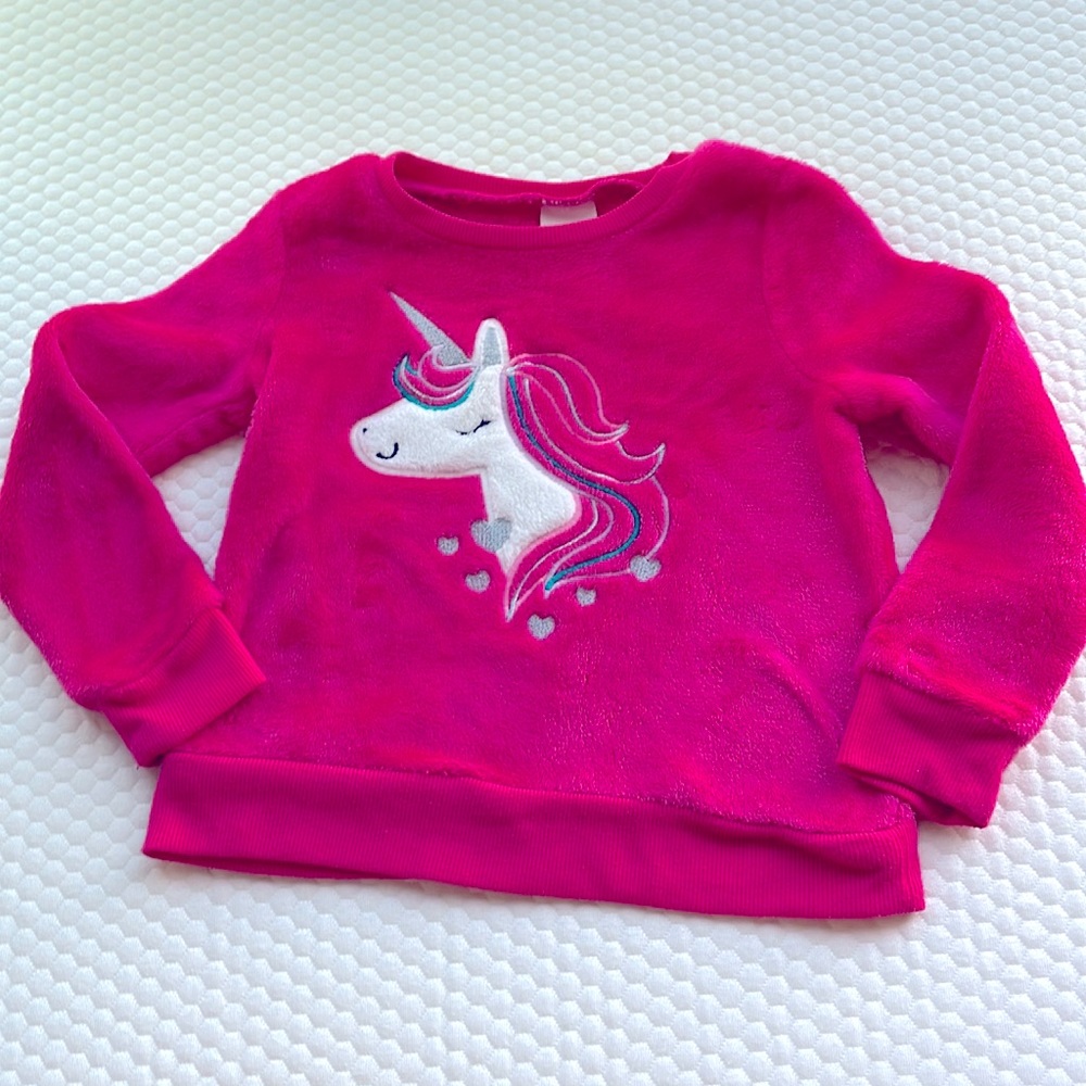 Faux Fur Unicorn Sweater Size 4T